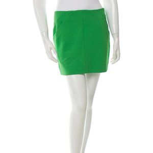 DVF Green Camisha Mini Skirt